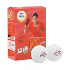 table tennis ball 2boxes/lot 12pcs Double Fish New Material Seamed  3 star V40 