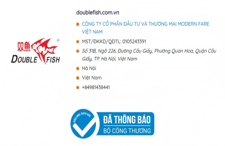 Shop online with confidence at Double Fish Vietnam website with confirmation from the Ministry of Industry and Trade